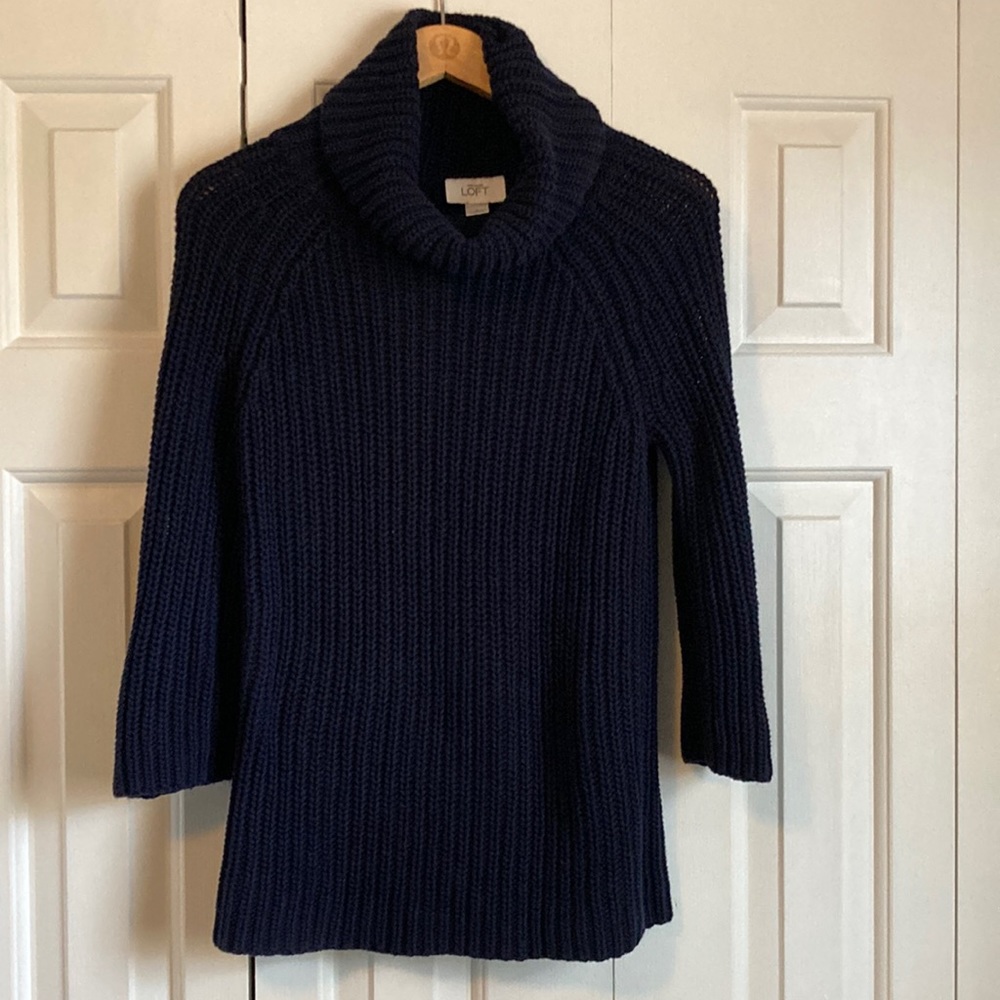 Turtleneck Navy Sweater by Loft. Size small.